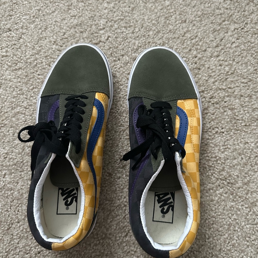 Vans Green and Yellow Sneakers Classic Style
